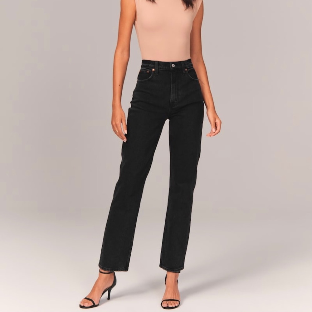 Abercrombie 90s ultra high rise straight jeans